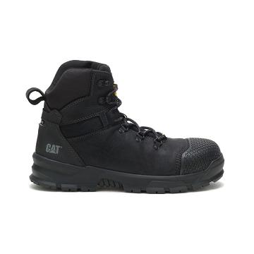 Men's Caterpillar Accomplice X Waterproof Steel Toe Safety Boots Black | CAT092-MY