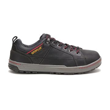 Men's Caterpillar Brode Steel Toe Walking Shoes Black | CAT358-MY