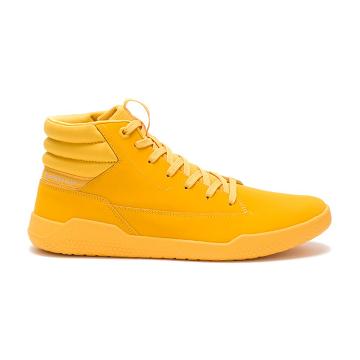 Men's Caterpillar CODE Hex Hi Sneakers Yellow | CAT297-MY