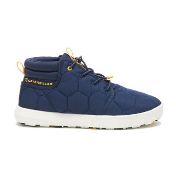 Men's Caterpillar CODE Scout Mid Sneakers Blue | CAT301-MY