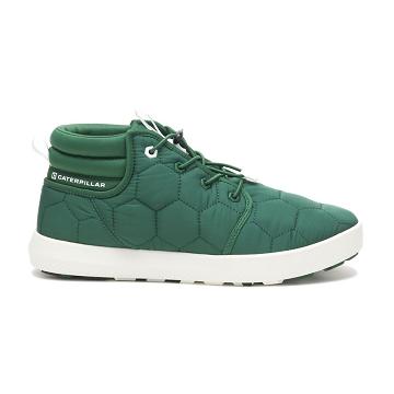 Men's Caterpillar CODE Scout Mid Sneakers Green | CAT303-MY