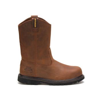 Men's Caterpillar Edgework Steel Toe Safety Boots Brown | CAT032-MY