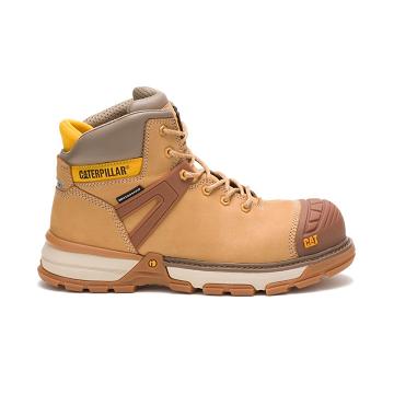 Men's Caterpillar Excavator Superlite Waterproof Carbon Composite Toe Waterproof Boots Brown | CAT15