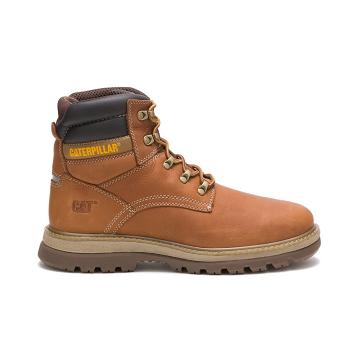 Men's Caterpillar Fairbanks Work Boots Brown | CAT230-MY