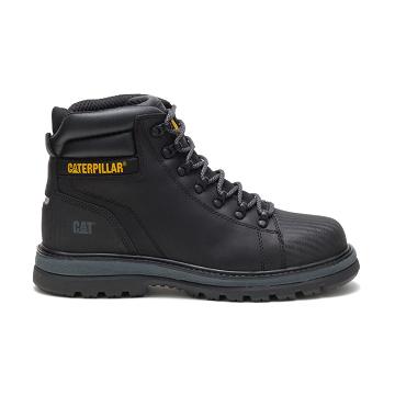 Men's Caterpillar Foxfield Steel Toe Work Boots Black | CAT228-MY