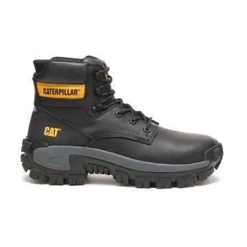 Men's Caterpillar Invader Hi Steel Toe Safety Boots Black | CAT072-MY