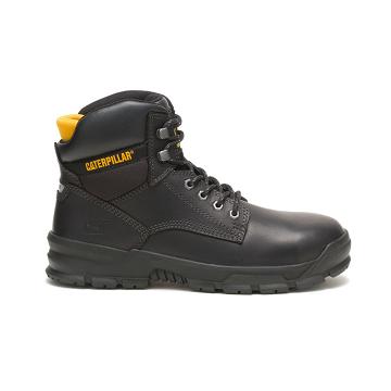 Men's Caterpillar Mobilize Alloy Toe Safety Boots Black | CAT081-MY