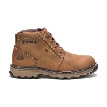 Men's Caterpillar Parker Work Boots Brown | CAT214-MY