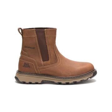 Men's Caterpillar Pelton Safety Boots Brown | CAT022-MY