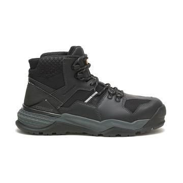 Men's Caterpillar Provoke Mid Waterproof Alloy Toe Safety Boots Grey | CAT076-MY