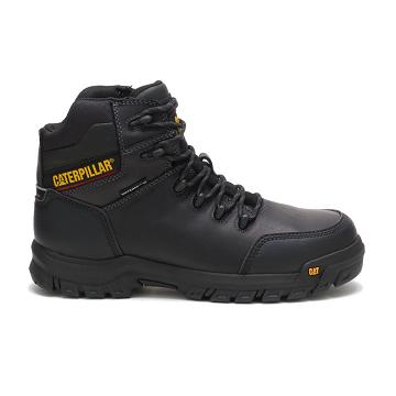 Men's Caterpillar Resorption Waterproof Composite Toe Safety Boots Black | CAT055-MY