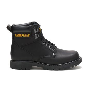 Men's Caterpillar Second Shift Safety Boots Black | CAT017-MY