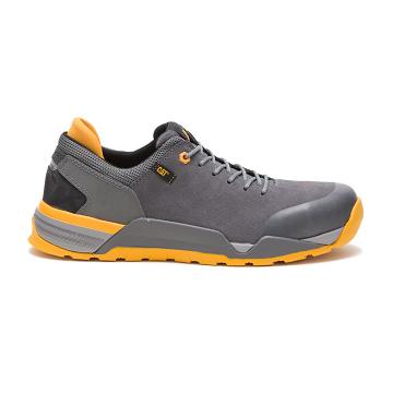 Men's Caterpillar Sprint Suede Alloy Toe Work Shoes Grey | CAT398-MY