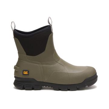 Men's Caterpillar Stormers 6" Safety Boots Olive | CAT006-MY