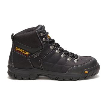 Men's Caterpillar Threshold Waterproof Safety Boots Black | CAT011-MY