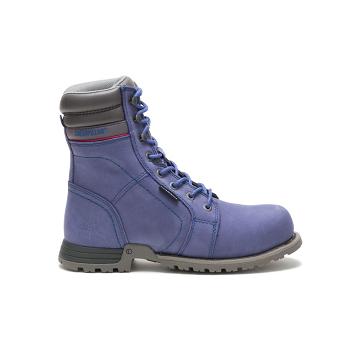 Women's Caterpillar Echo Waterproof Steel Toe Work Boots Purple | CAT491-MY