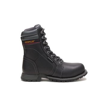 Women's Caterpillar Echo Waterproof Steel Toe Work Boots Black | CAT493-MY