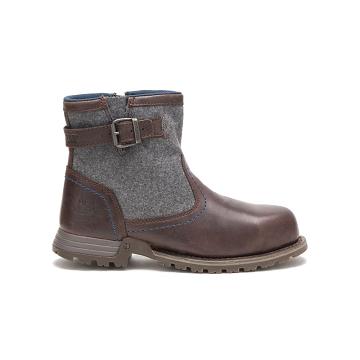 Women's Caterpillar Jace Steel Toe Work Boots Burgundy | CAT477-MY