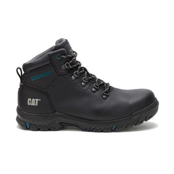 Women's Caterpillar Mae Steel Toe Waterproof Work Boots Black | CAT496-MY