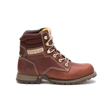 Women's Caterpillar Paisley 6" Work Boots Burgundy | CAT500-MY