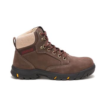 Women's Caterpillar Tess Steel Toe Safety Boots Coffee | CAT424-MY